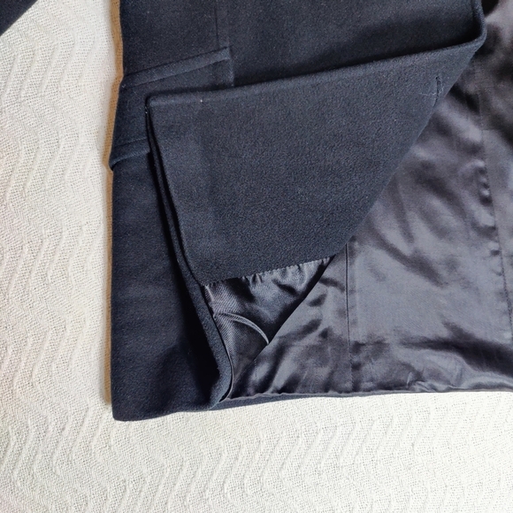 St.John Coat Collection by Marie Gray Pea Coat Black Cashmere Wool Blend size 16 - Picture 9 of 14